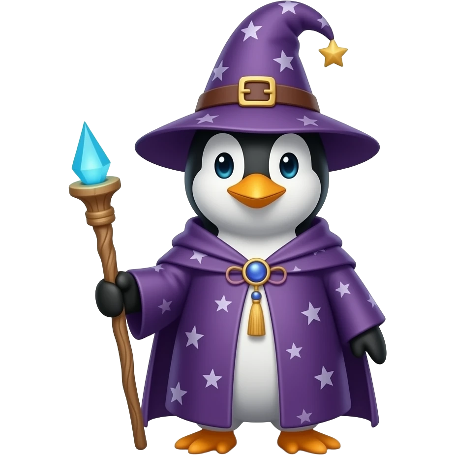 Penguin Wizard emoji