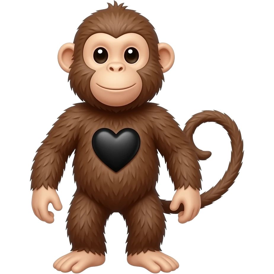 🐒+🖤 emoji