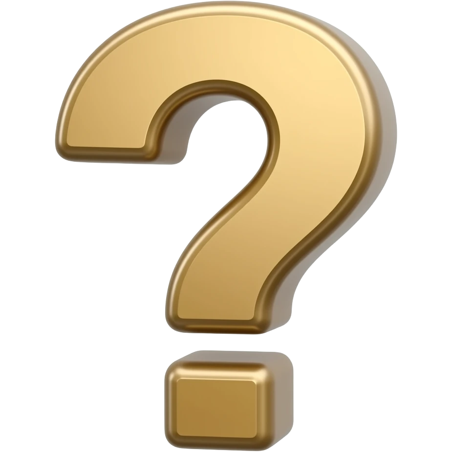 question mark 3d emoji
