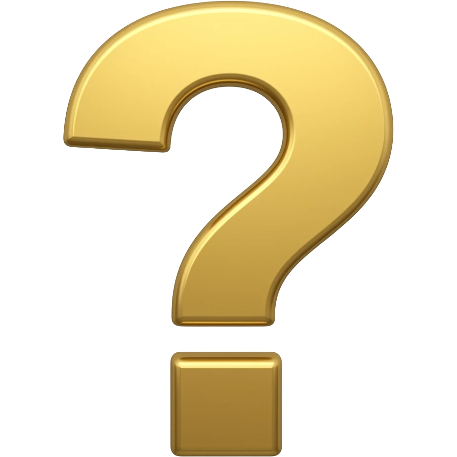 questionmark gold emoji