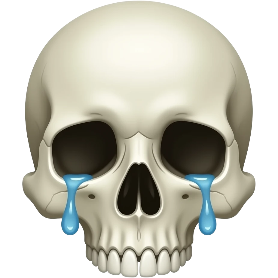 Cry skull head emoji