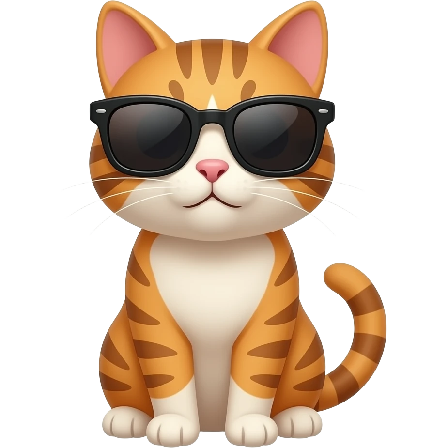 Cat wearing sunglasses emoji
