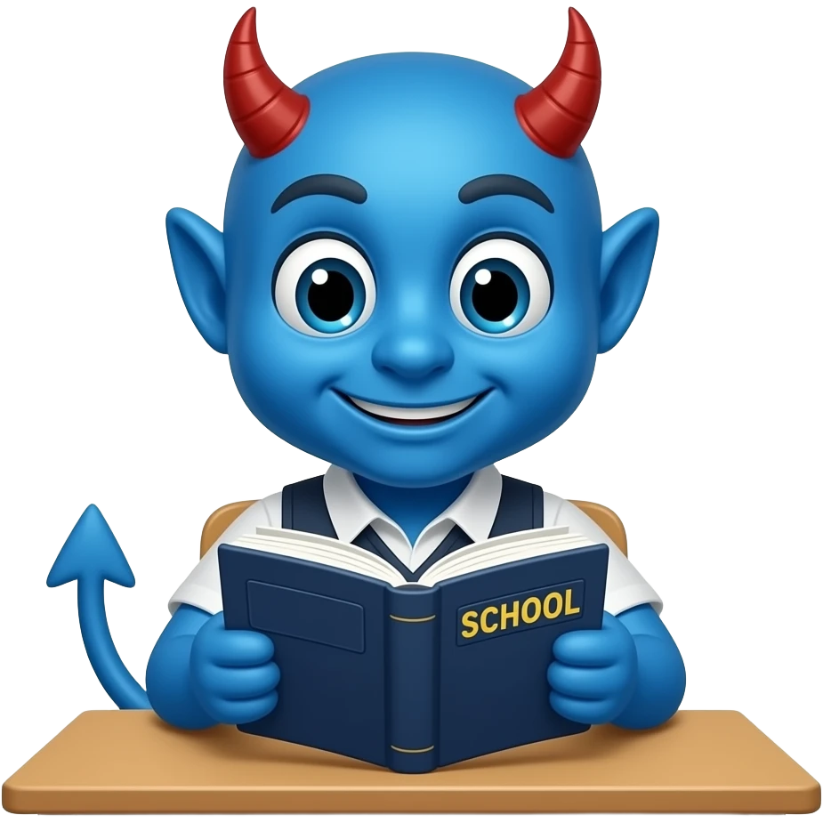 Blue Devils reading highschool emoji