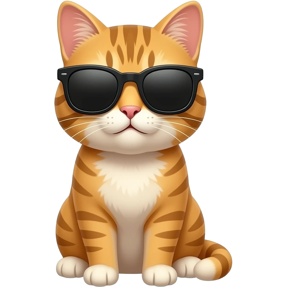 Cat wearing sunglasses emoji