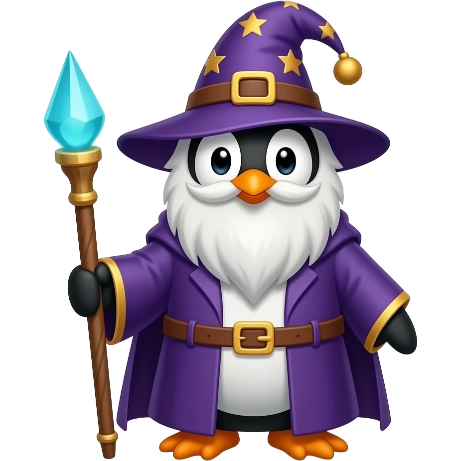 Penguin Wizard emoji