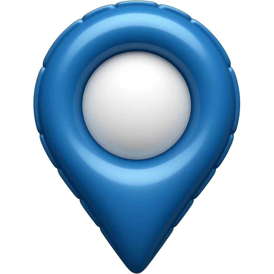 inflatable map pin color 003B73 emoji