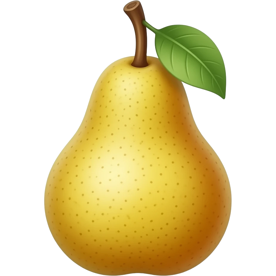 Candied pear fruit emoji