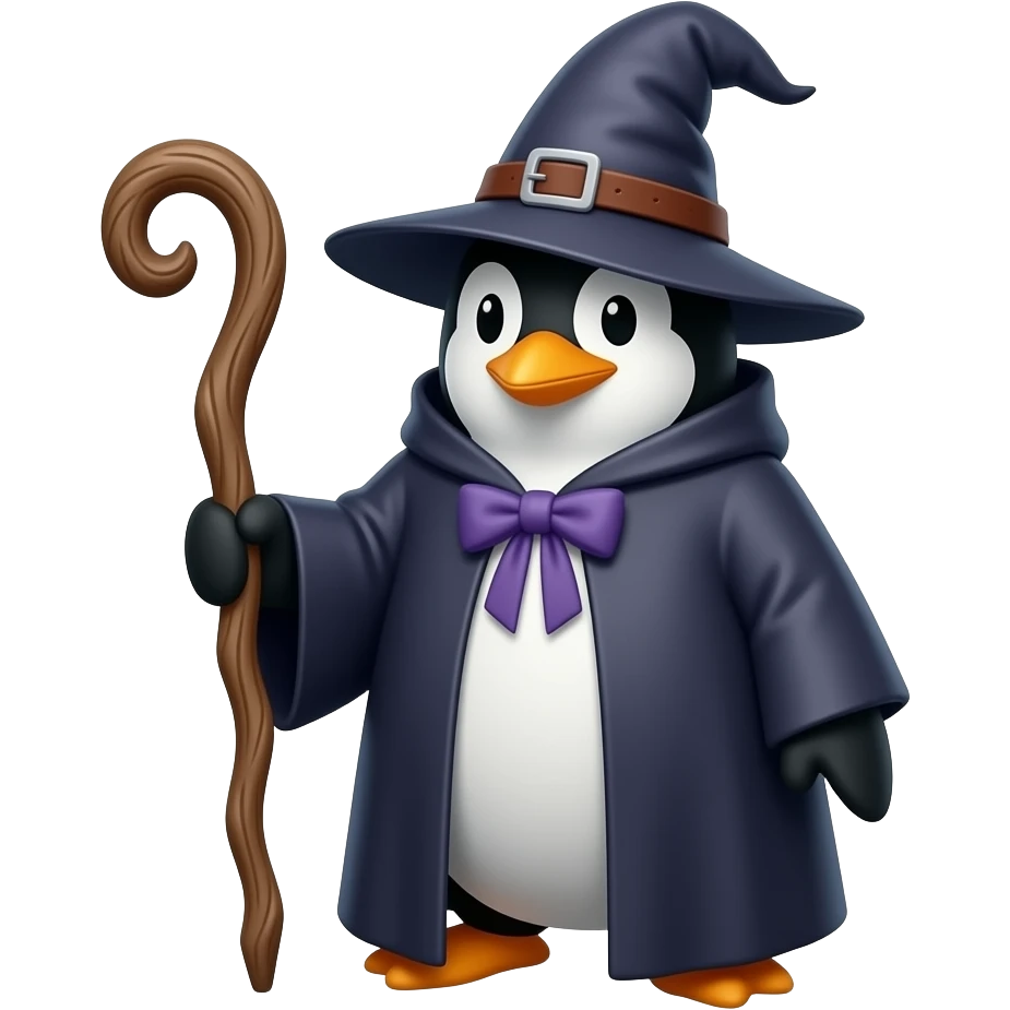 Penguin Wizard emoji