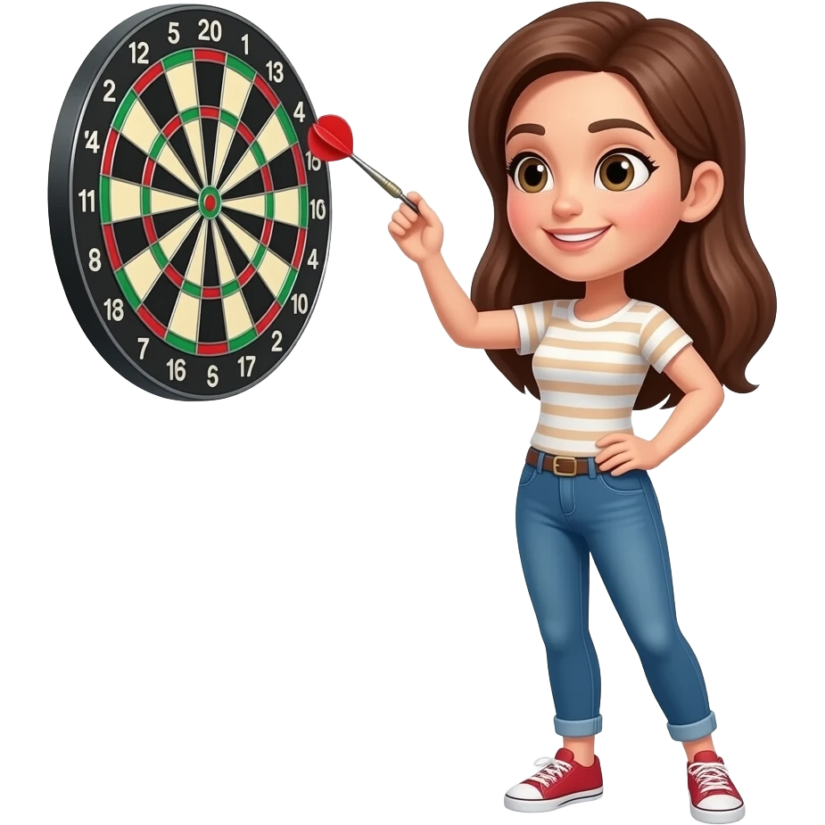 Woman playing darts emoji
