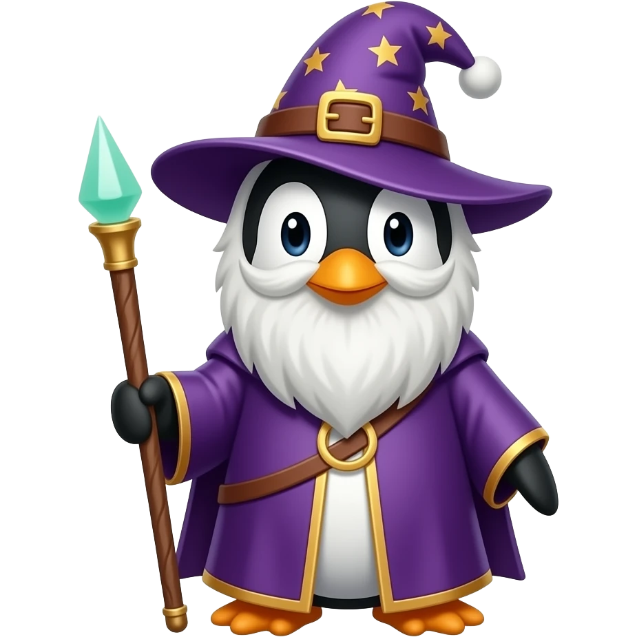 Penguin Wizard emoji