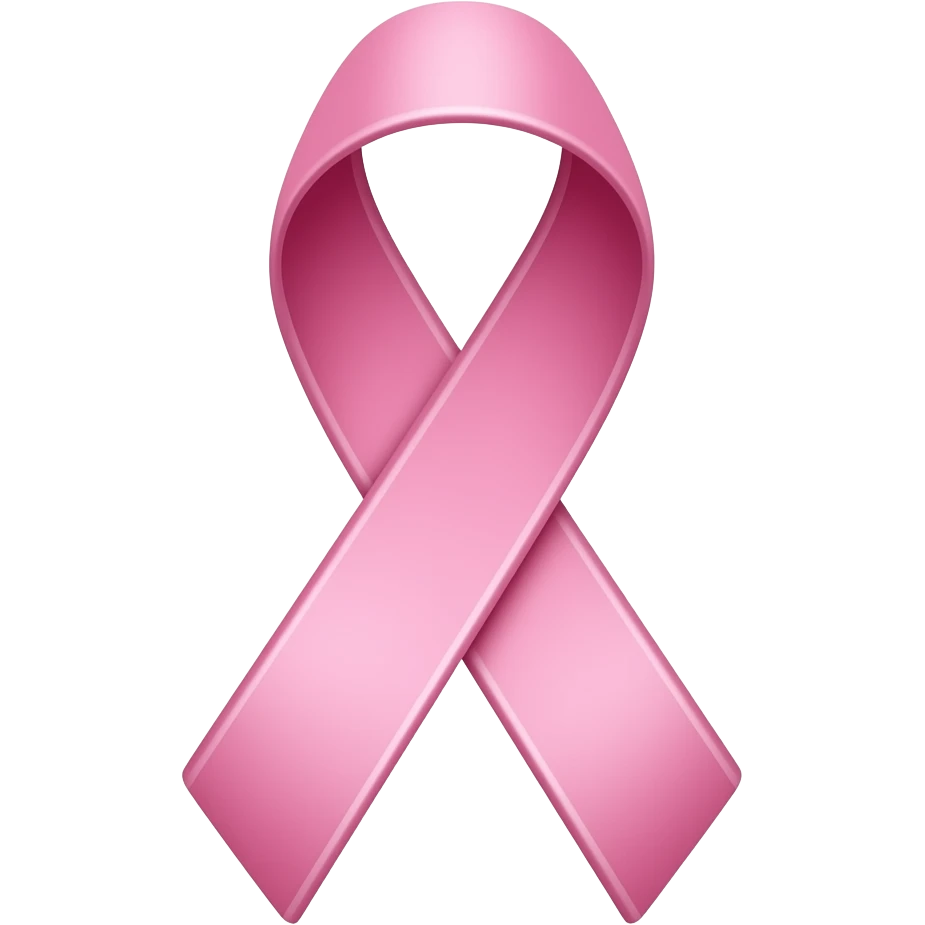 Pink breast cancer awareness ribbon hot pink emoji