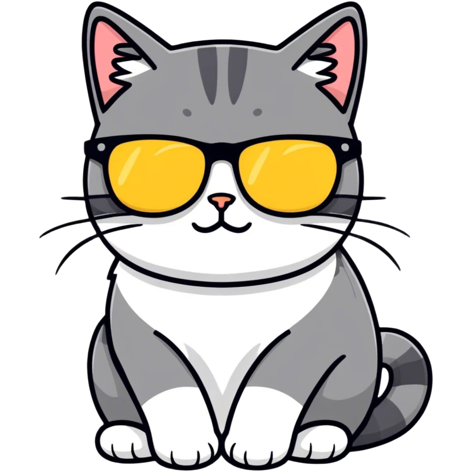 Cat with sunglasses emoji