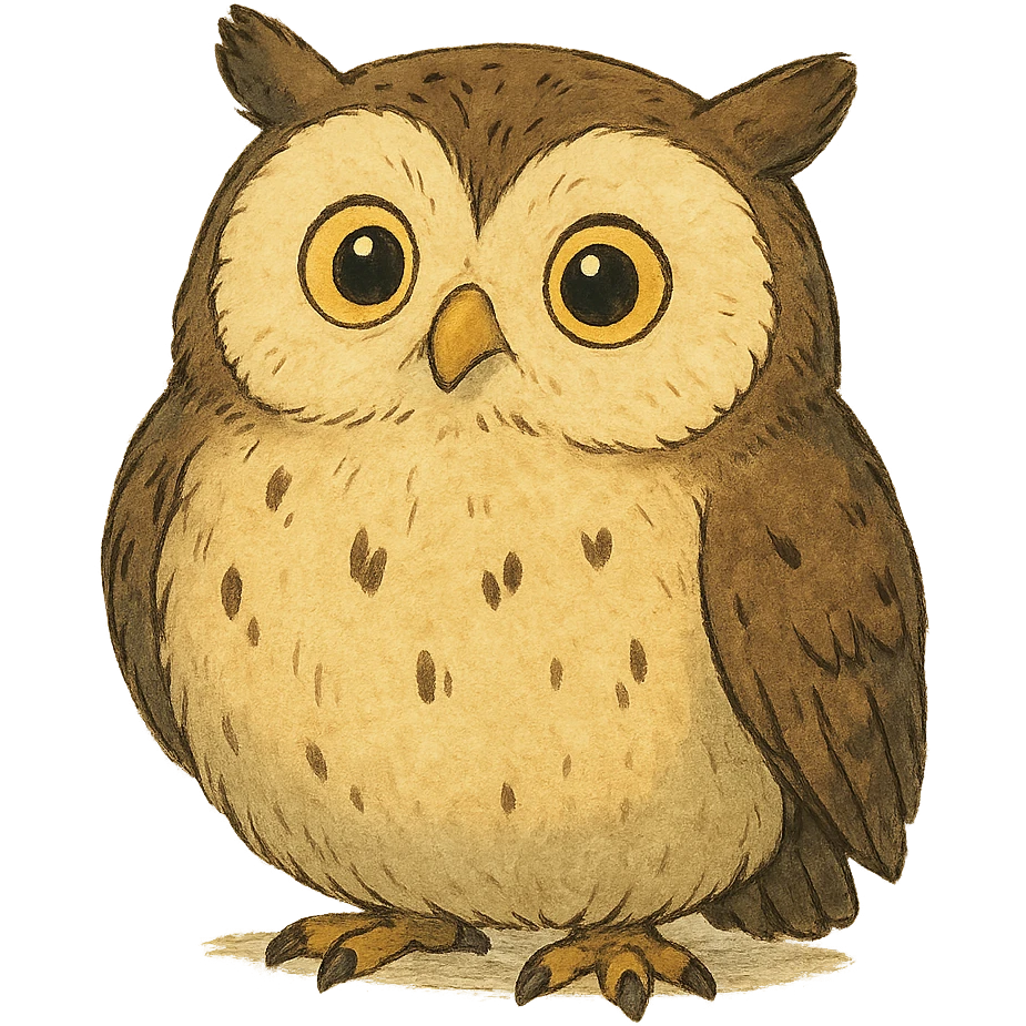 owl ghibli style emoji