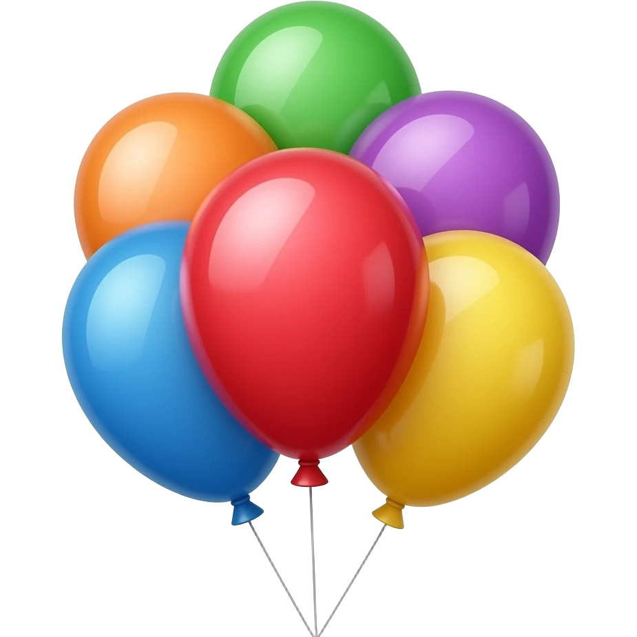 colorful balloons emoji