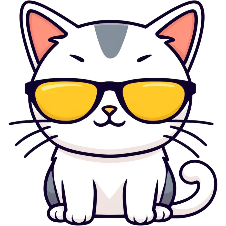 Cat with sunglasses emoji