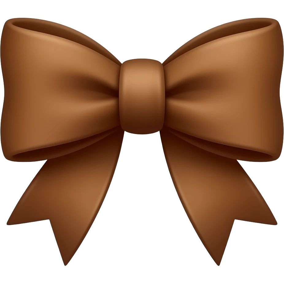 Brown bow emoji