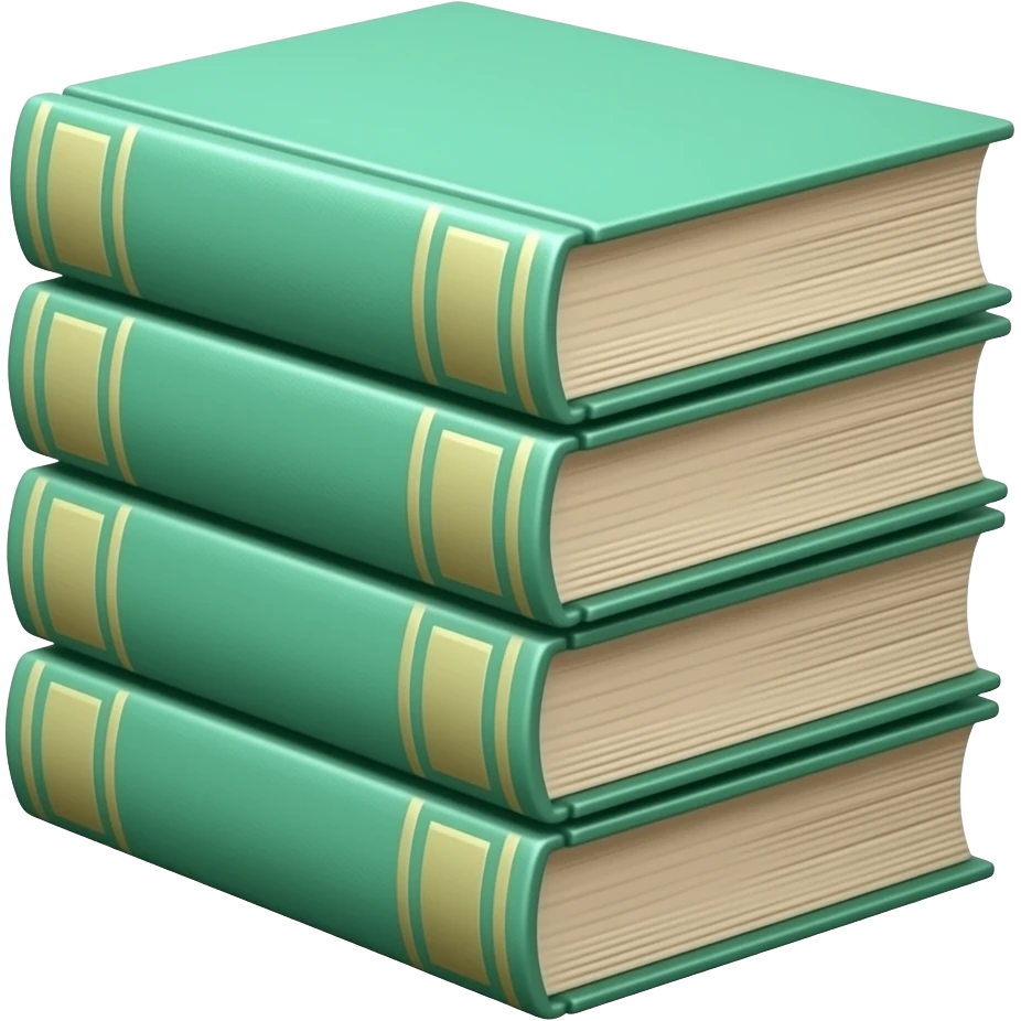 mint green vintage book stack emoji