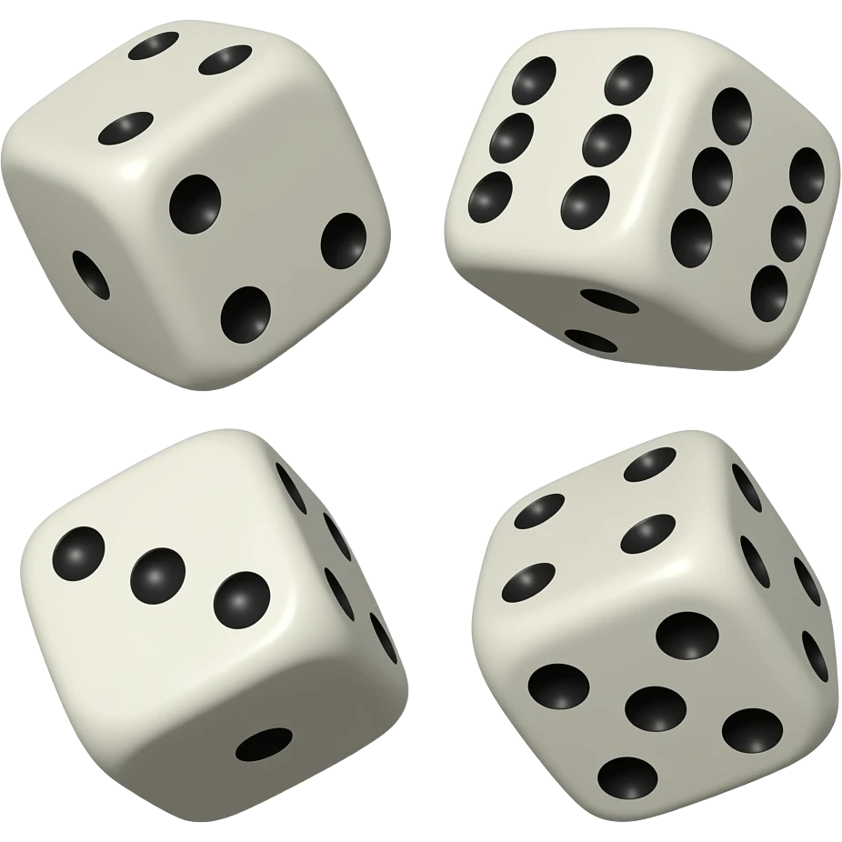 falling dice emoji