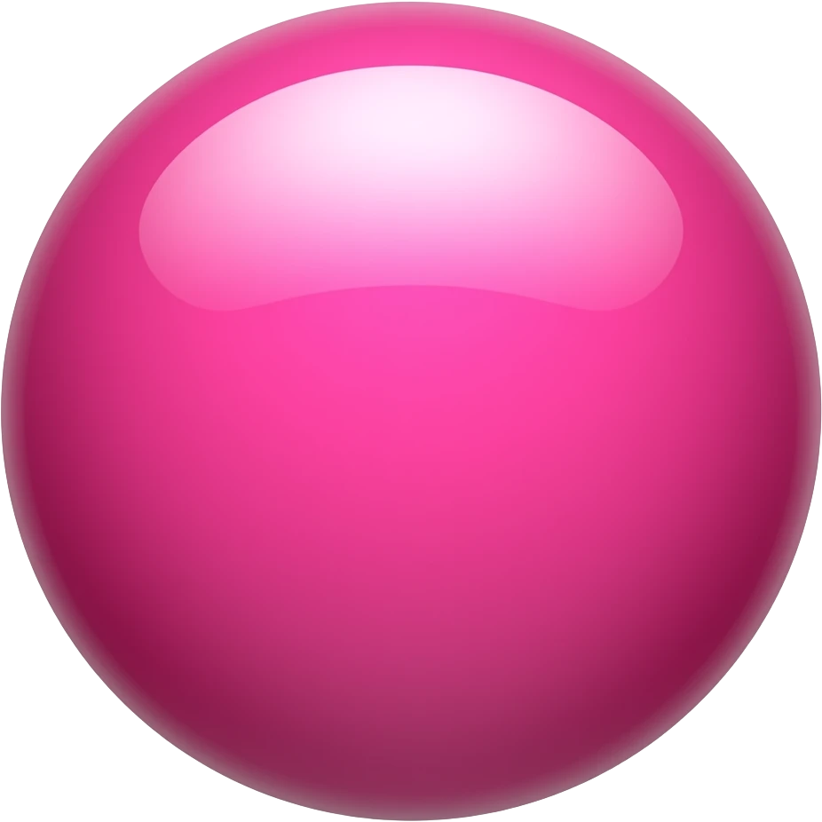 bright hot pink shiny sphere emoji