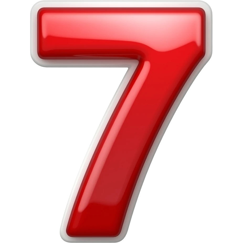 7 rojo emoji