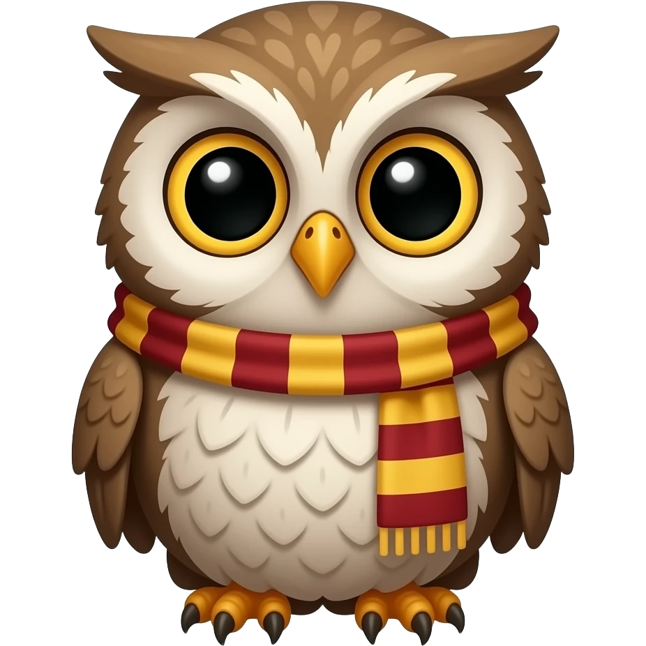 Harry potter cute cartoon owl emoji