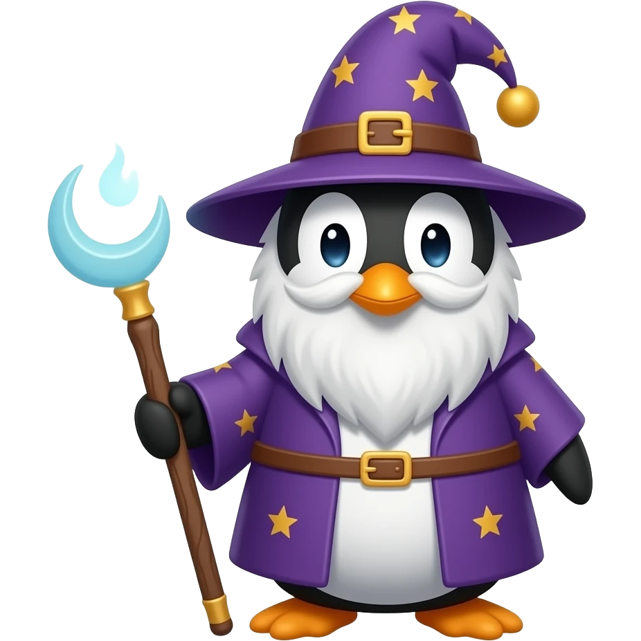 Penguin Wizard emoji