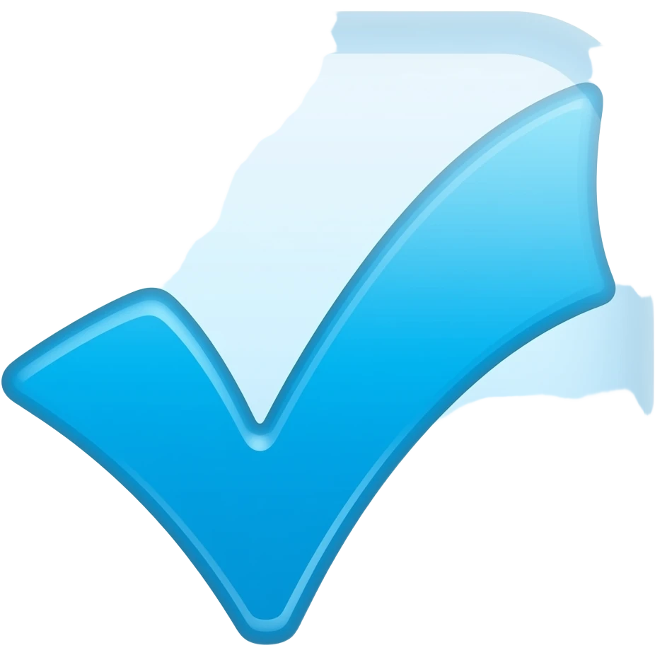 Blue tick emoji