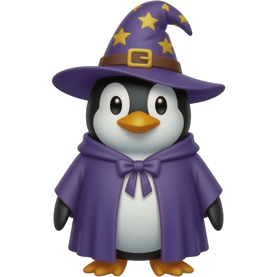 Penguin Wizard emoji