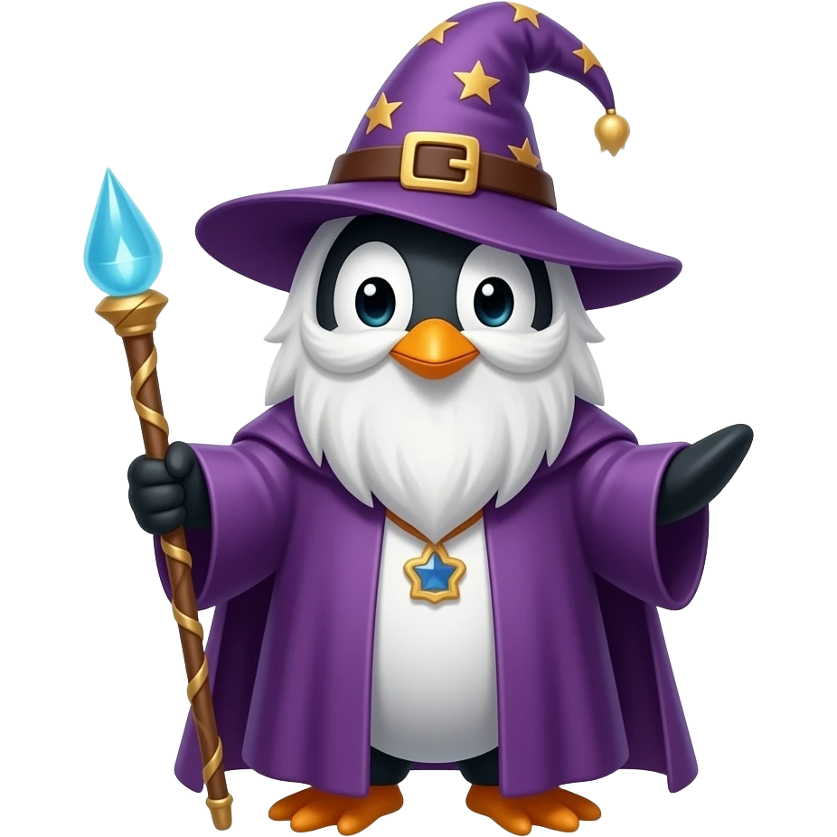 Penguin Wizard emoji