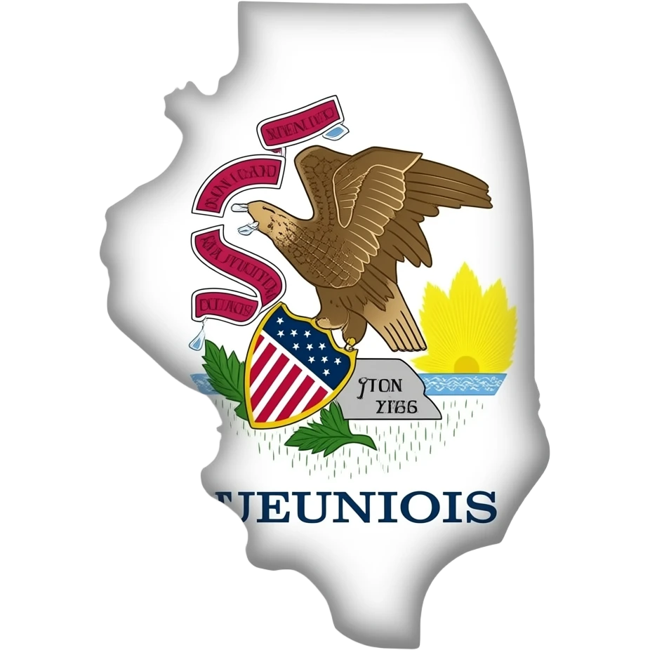 Illinois flag map emoji