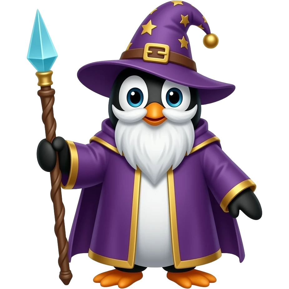 Penguin Wizard emoji
