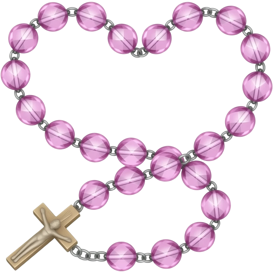 pink rosary emoji