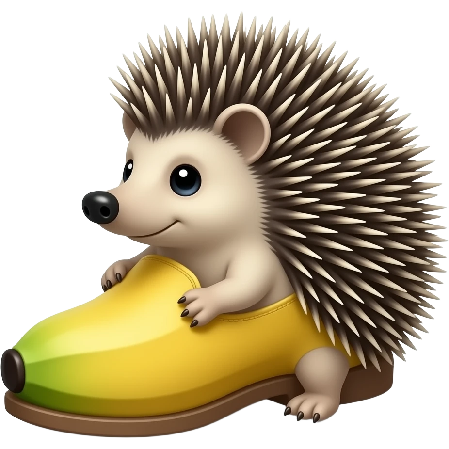 a hybrid of a shoe hedgehog and a banana. emoji
