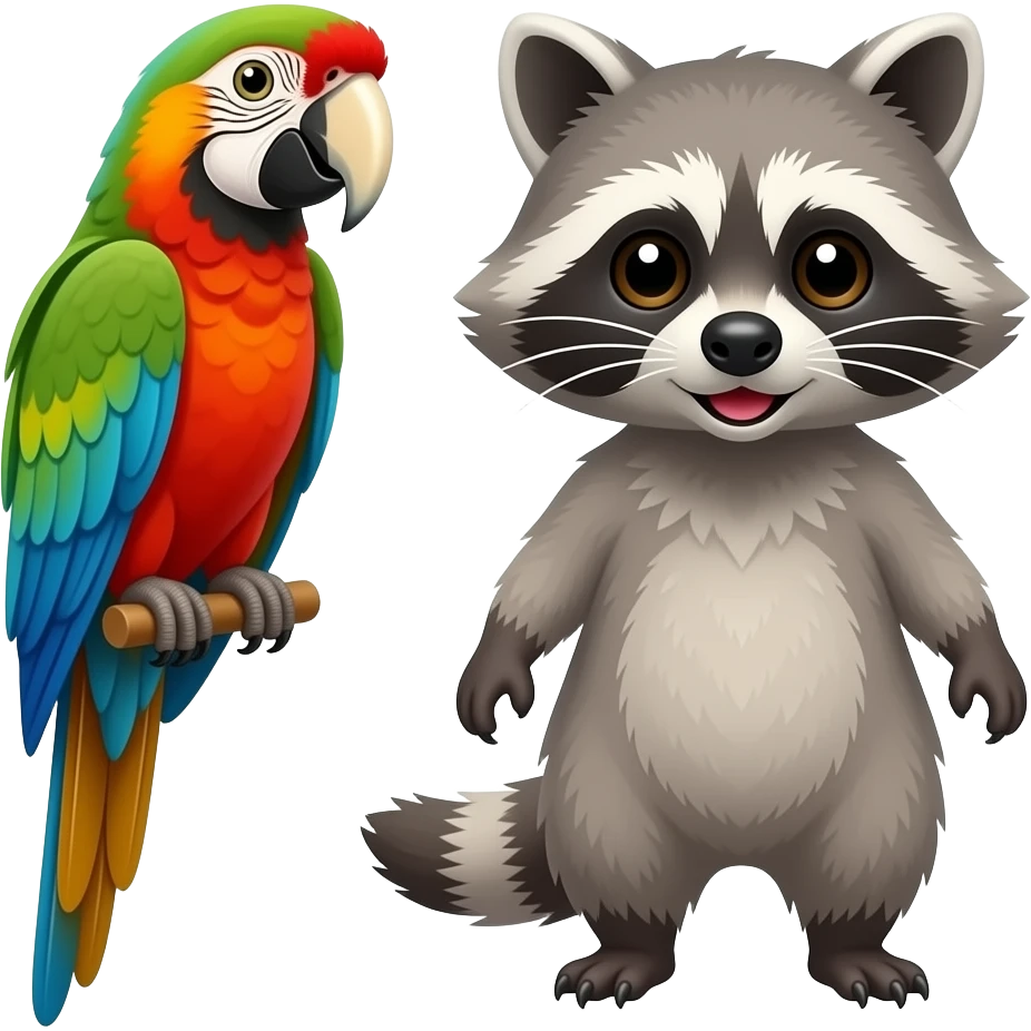 🦜 x 🦝 emoji