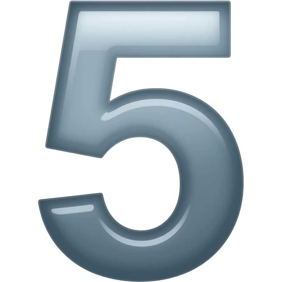 number 5 emoji