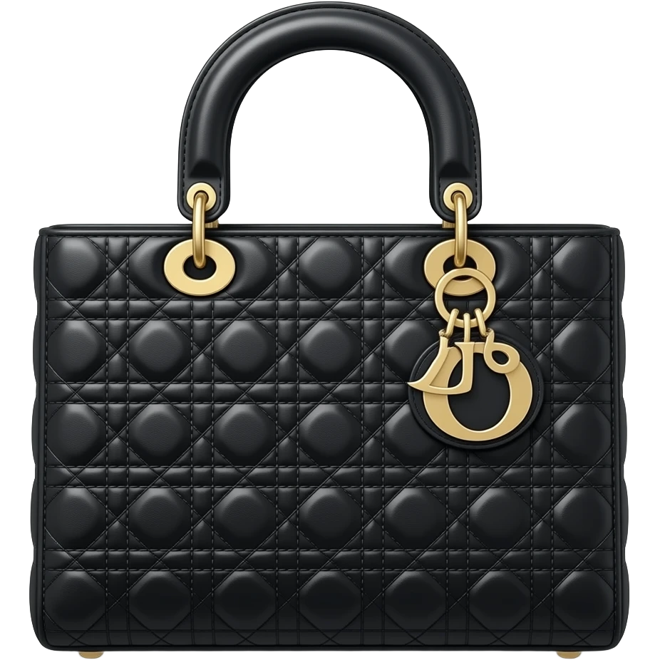 black dior large bag emoji