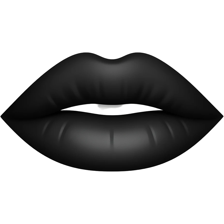 Black emoji lips emoji