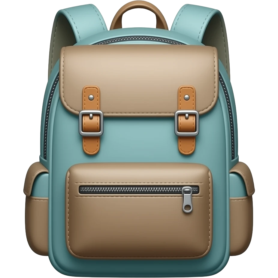 Petrol colored backpack emoji