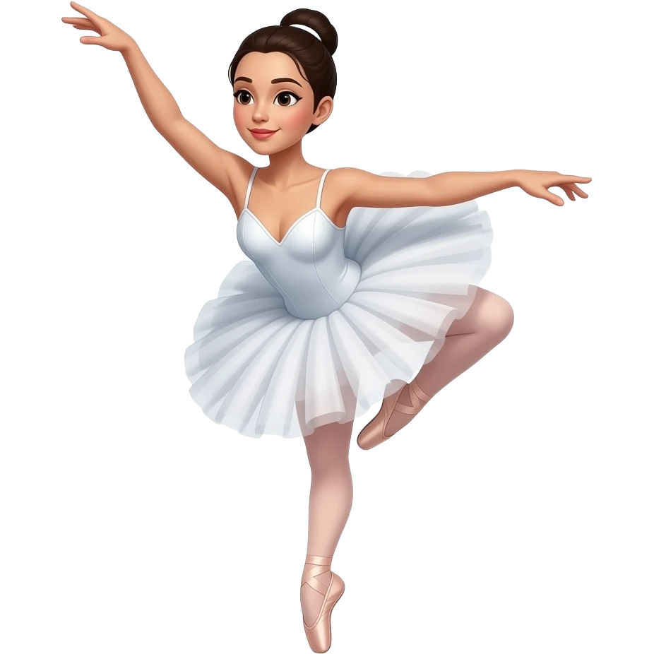 Ballerina doing an arabesque emoji