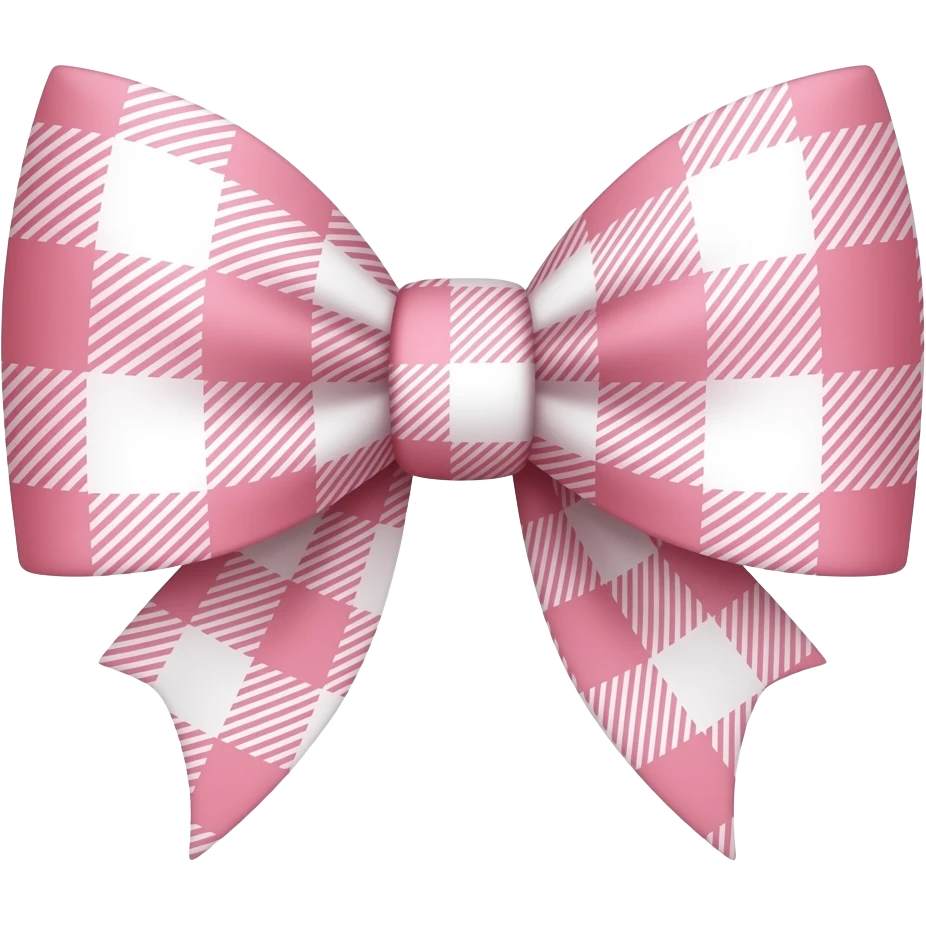 Light pink plaid coquette bow emoji