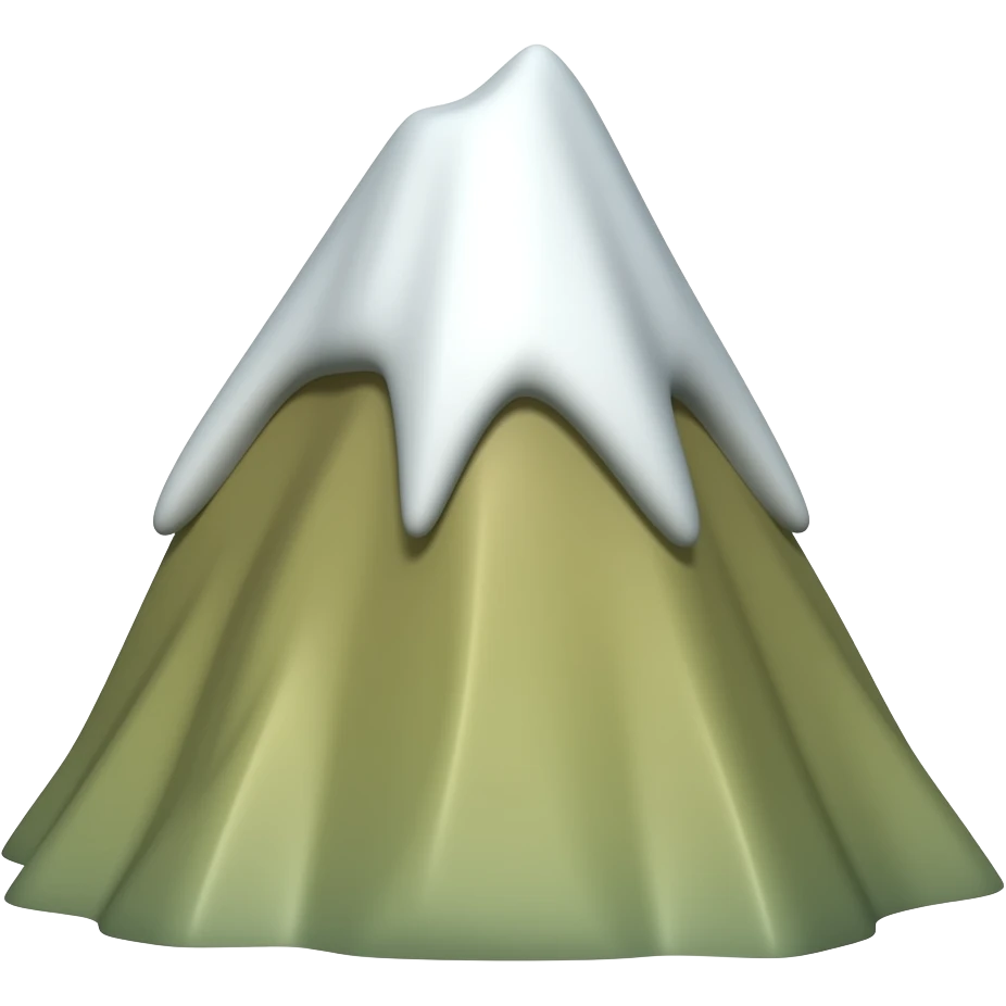 Mountain peak 3d emoji no background emoji