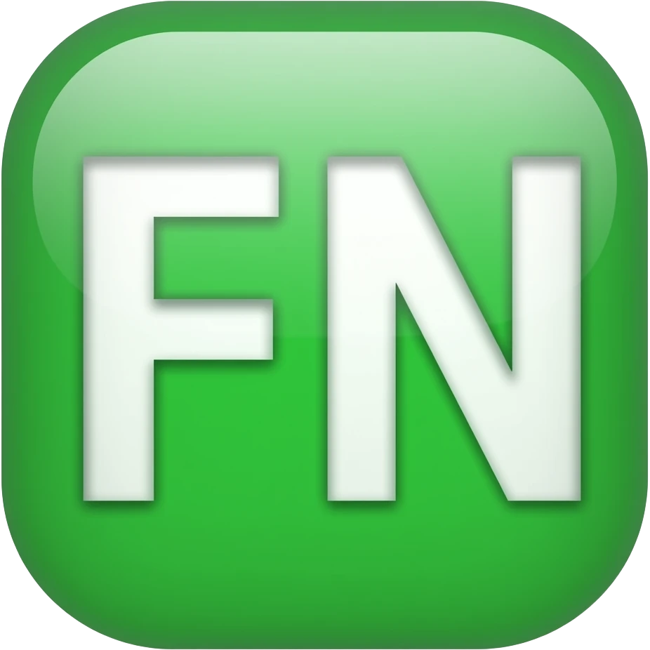 The words(green FN) emoji