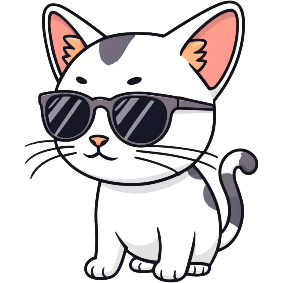 Cat with sunglasses emoji