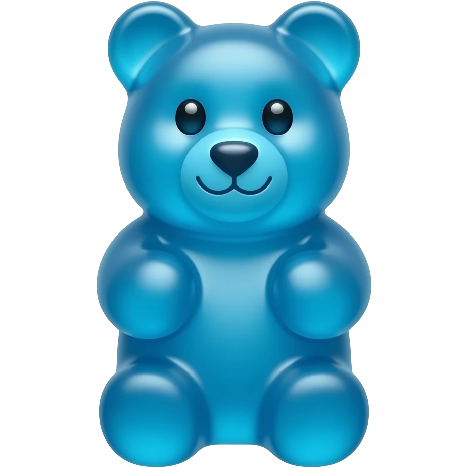 Clear Blue gummy bear emoji