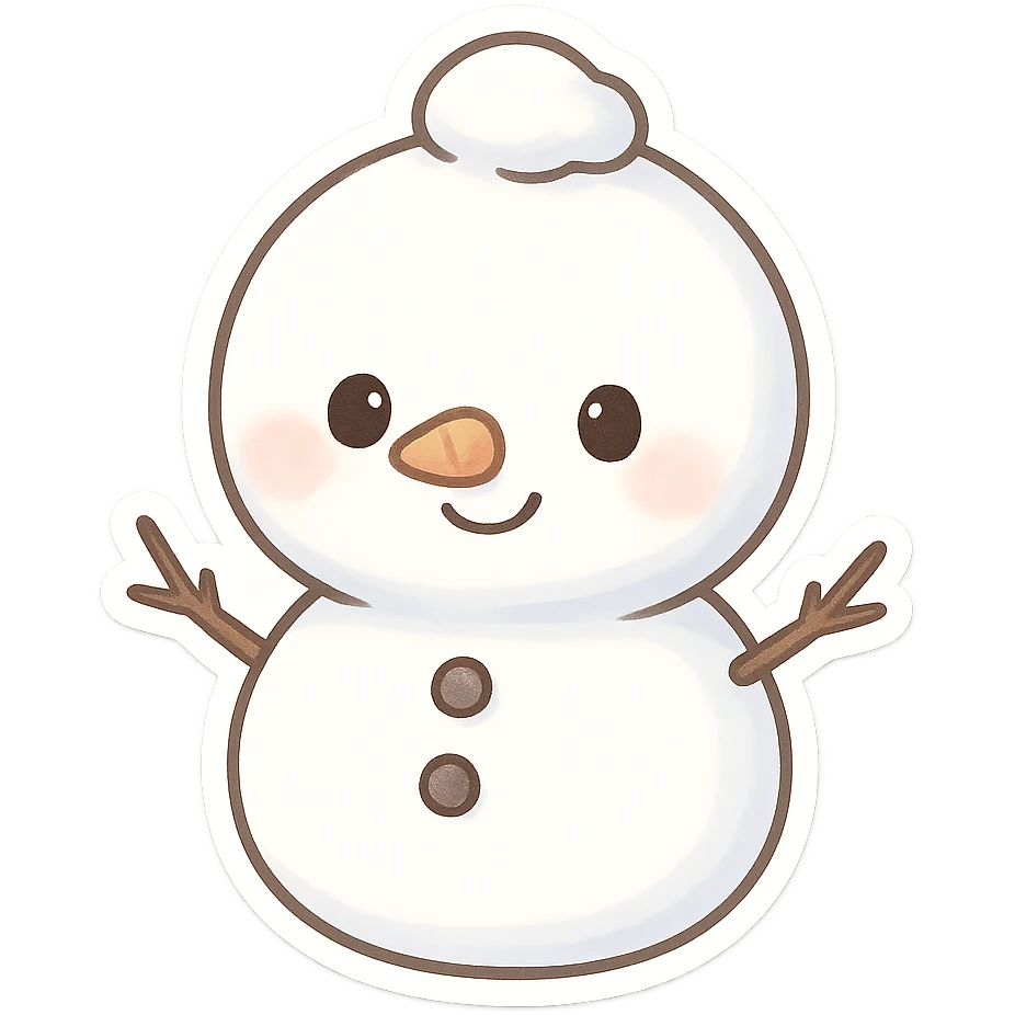 一个可爱的小雪人 emoji