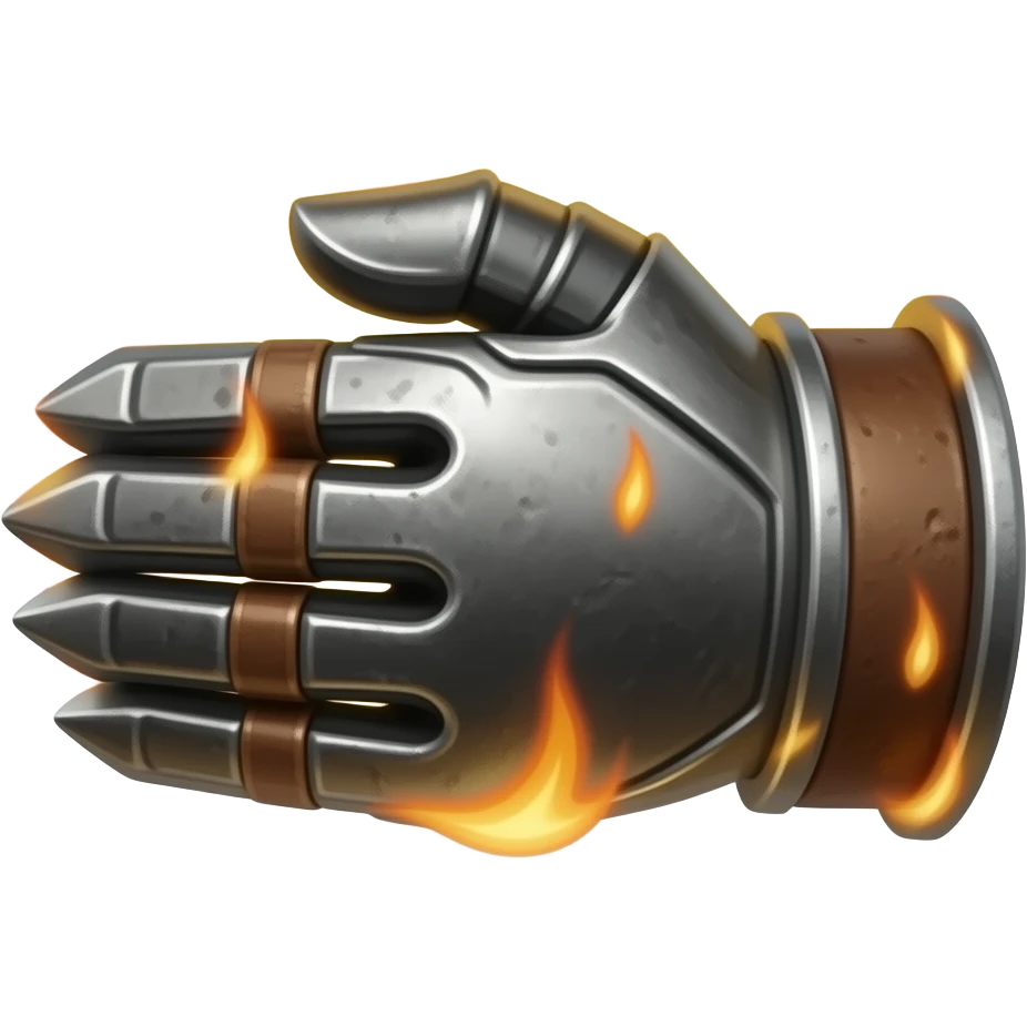 iron gauntlet on fire emoji