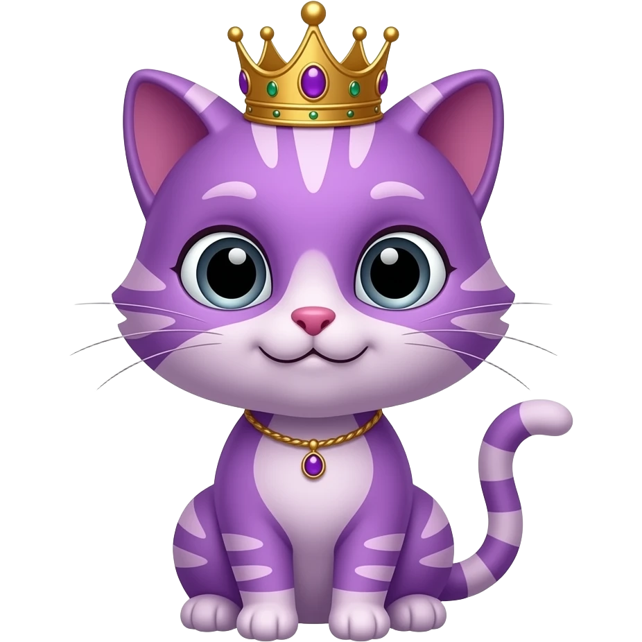 Purple Kitty queen emoji