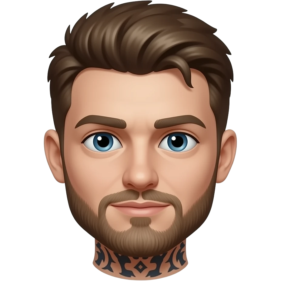 RonanEwan tatto small head hair emoji