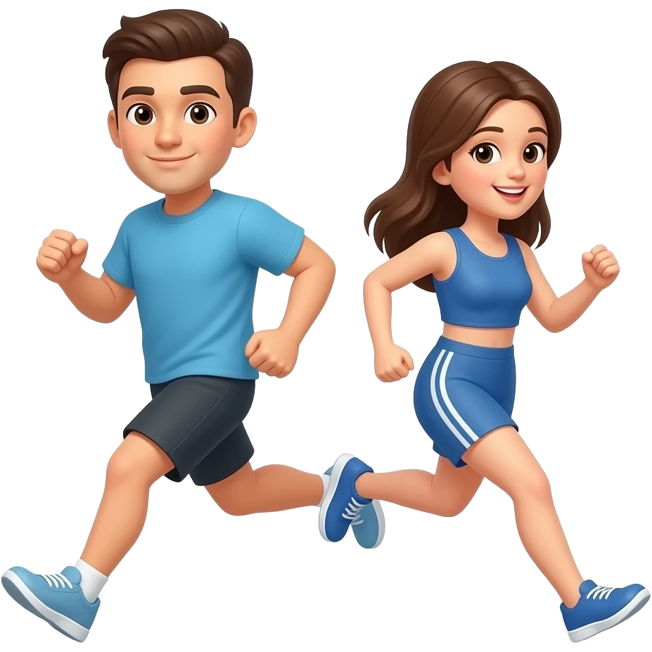 Couple running emoji