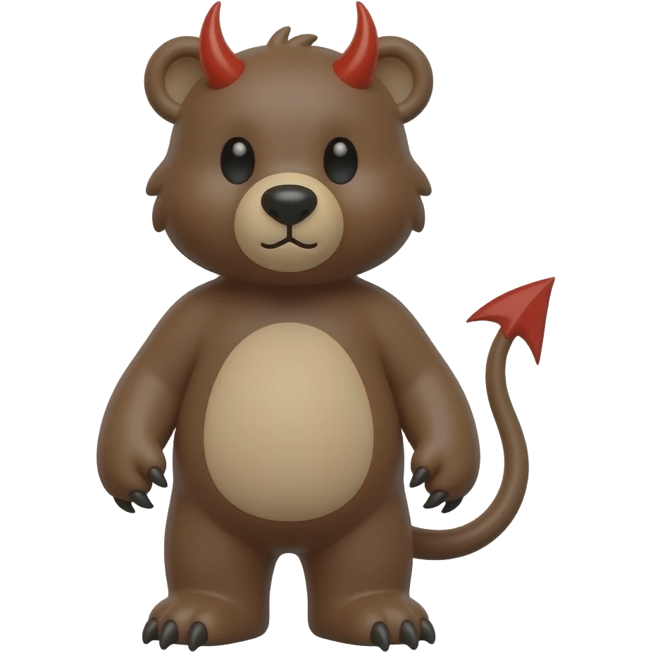devil bear emoji